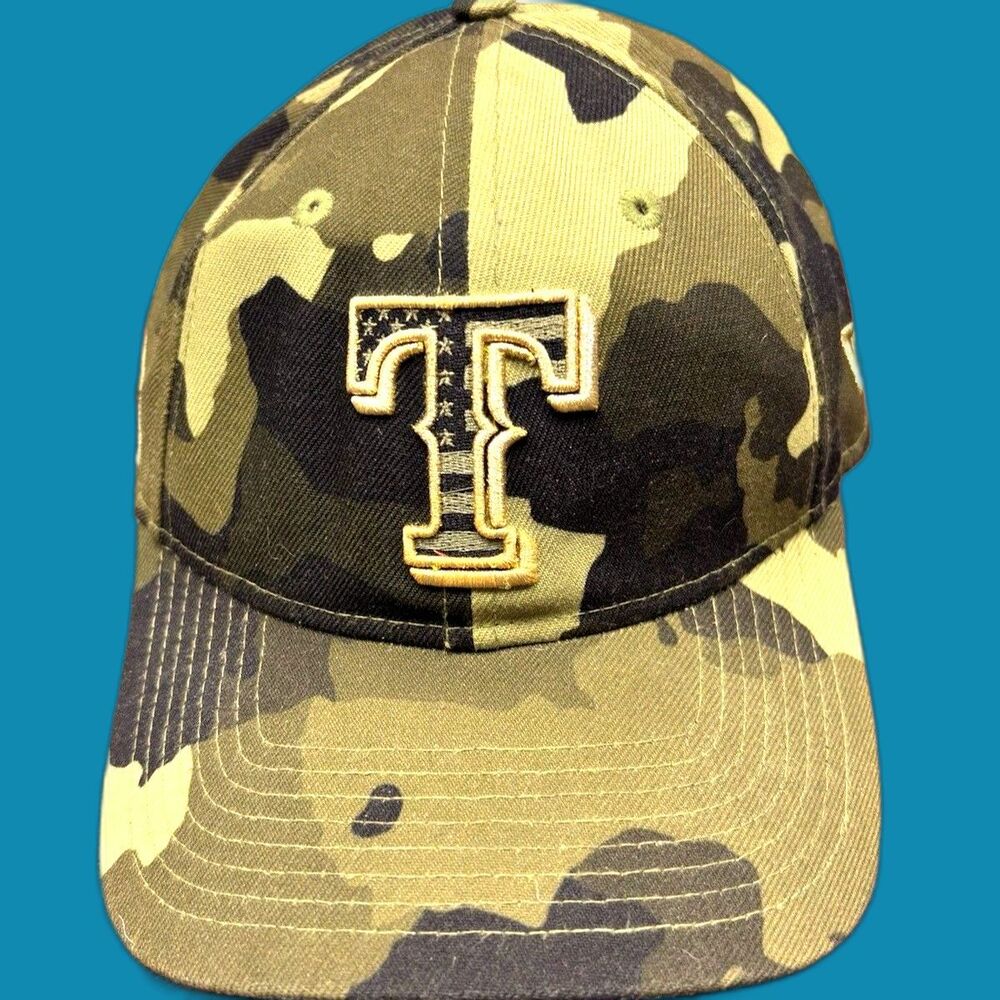 Texas Rangers New Era Camo Hat Limited Edition 9 Forty Adjustable Snapback MLB